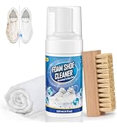 Jevvu Shoe Cleaner, Sneaker Cleaner Foam for Removing Stains and Dirt, Shoe Cleaning Kit for Whit...
