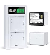 E EGOWAY 2-Pack Arlo Batteries with Charger Case, Arlo Pro Battery Replacement for Arlo Pro, Arlo...