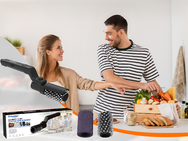 drayvorx electric grill brush electric bbq grill brush cordless