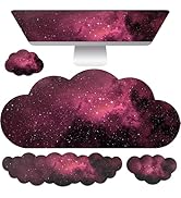 Cloud Mouse Pad Keyboard Wrist Rest for Mouse 4PCS Extended Galaxy Large Desk Mat Pad Set Memory ...