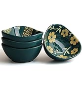 AYFDISHS 4 Inch Ceramic Dipping Bowls, Side Dishes, Small Soy Sauce Serving Dishes for Sushi Sauc...