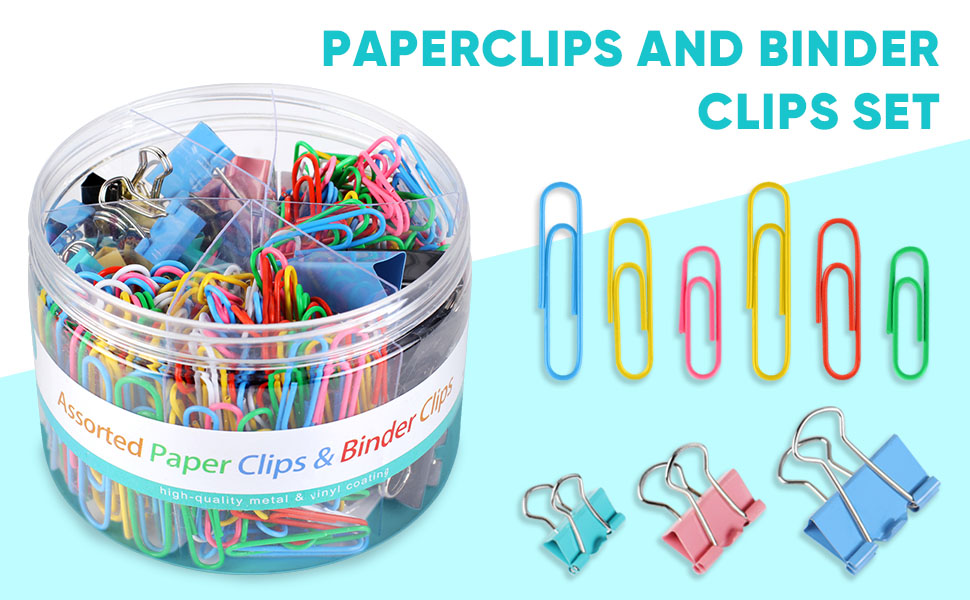 Paper Clips and Binder Clips Assorted Sizes