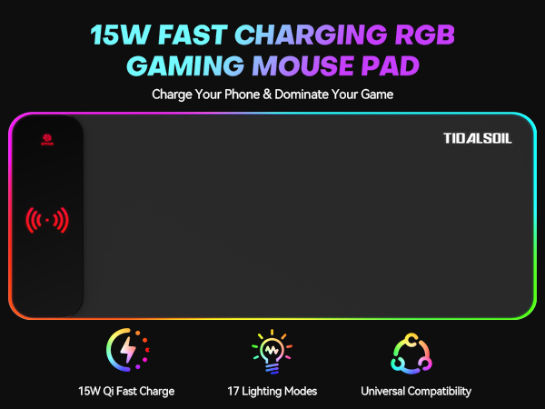 wireless charging mouse pad