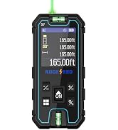 RockSeed S7G Laser Measuring Tool 165FT, Green Beam Laser Measure with Rotatable HD IPS Color Scr...