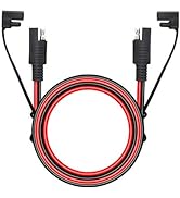 CERRXIAN 6.5FT 14AWG SAE to SAE 2 Pin Quick Disconnect Power Automotive Extension Cable with Cap ...