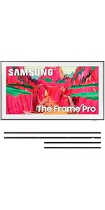 Samsung QN65LS03FWFXZA 65 Inch The Frame Wireless 4K Neo QLED TV with a VG-SCFF65TKBZA Customizable ...