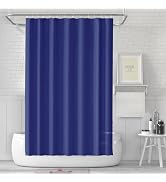 timecity Dark Blue Shower Curtain Liner PEVA Bath Curtain with 3 Magnets Thickened Waterproof Qui...