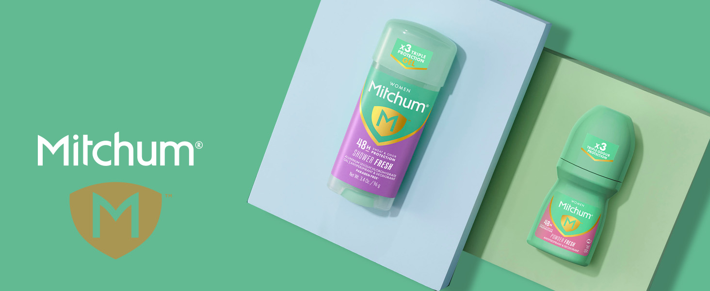 Mitchum Womens Deodorant in Shower Fresh and Powder Fresh