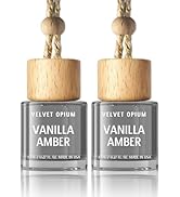 C Classy Car Air Freshener Hanging 2 Pack, Vanilla Amber Tea bottle Essential Oil Diffuser for Ca...