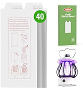 40 Pack Refill Sticky Paper for Camp Lantern UV Light Fly Trap – Easy to Install