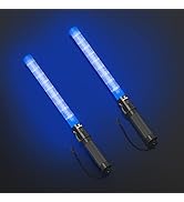 2 Pieces 21 Inch Signal Traffic Wand with 2 Flashing Modes &amp; 9 Led Lights, Traffic Safety Baton w...
