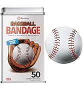 BioSwiss Bandages, Baseballs Shaped Self Adhesive Bandage, Latex Free Sterile Wound Care, Fun Fir...