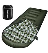 POEPORE Flannel Sleeping Bag Cotton 0 Degree Cold Weather for Adults XXL Wearable Sleeping Bag 4 ...