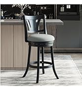 MALOL Bar Stool Set of 1, Counter Height Barstool with Silent Rotation, High-Density Foam Cushion...