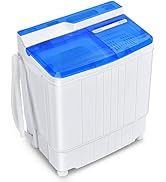 ARLIME Portable Twin Tub Washing Machine Wash & Spin Cycle Dryer, 13Lbs Mini Laundry Machine & Sp...