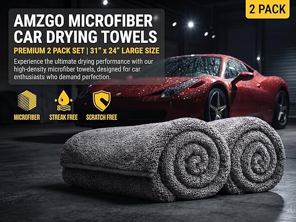 drying towels car detailing