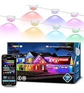 Lepro E1 AI Permanent Outdoor Lights APP Control, 150ft Smart RGB+IC Christmas House Lights with ...