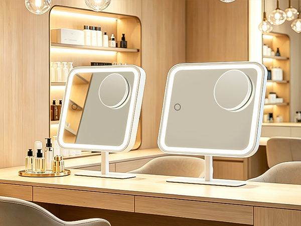 lighted makeup mirror with magnification