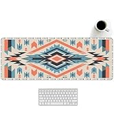 Western Rug Mouse Pads Vintage Southwest Desk Mats for Computers, Retro XL Large Aztec Desk Acces...