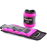 RitFit Ankle Wrist Weights (1 Pair) 1 1.5 2 3 4 5 LB Each with Fully Adjustable Strap for Arm, Ha...