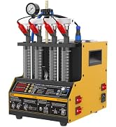 Fuel Injector Cleaner Tester, 4 Cylinder &amp; 2L Ultrasonic Injector Cleaner and Tester Machine with...