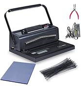 Binditek Spiral Coil Binding Machine for Letter Size/A4/A5, Manual Round Hole Punch,Disengaging P...