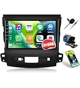 2+64G Car Stereo Radio for Mitsubishi Outlander 2006-2012 with Wireless Carplay Android Auto Mirr...