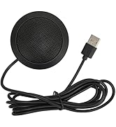 PUSOKEI USB Speaker Phon,360° Omnidirectional Microphone,Portable Conference Speakerphone Echo Ca...