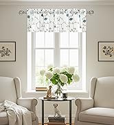 blue floral embroidered valance