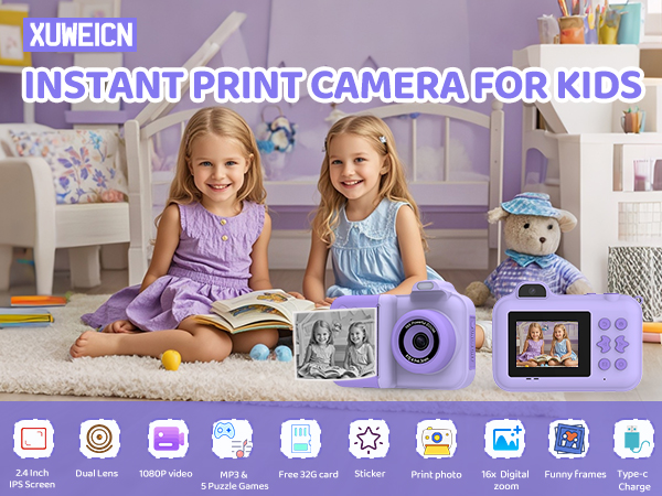 Kids Camera Instant Print