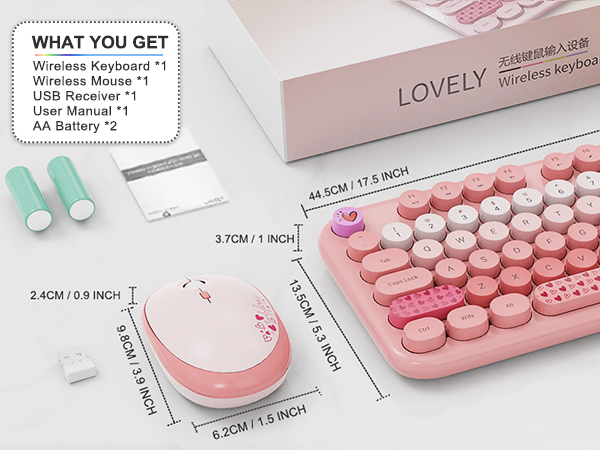 Wireless Keyboard and Mouse Set