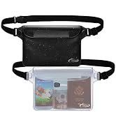 AiRunTech Waterproof Pouch with Waist Strap (2 Pack) | Beach Accessories Best Way to Keep Your Ph...