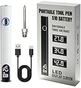 universal portable soldering iron with LED display, SYWTJ 650mAh built-in battery, rechargeable w...
