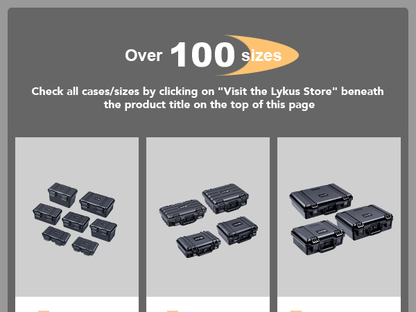 Over 100 sizes