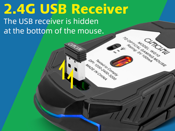 USB wireless gaming mouse