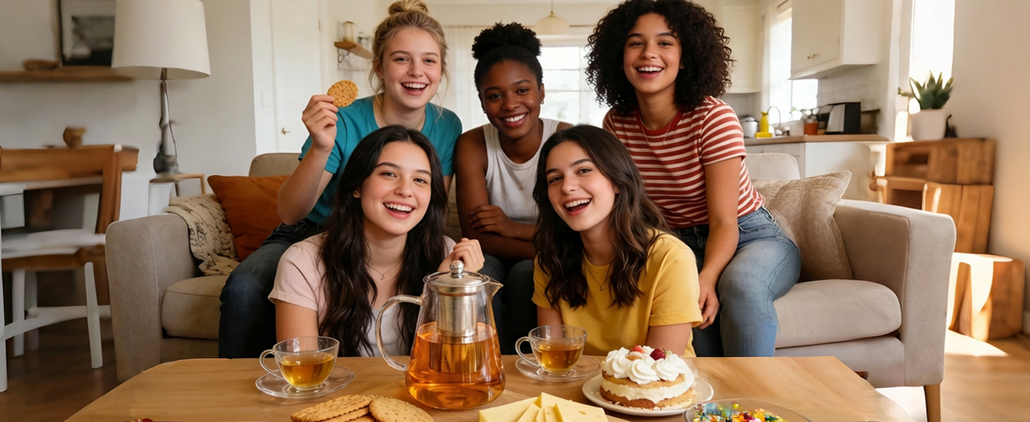 Glass Teapot Stovetop 32 OZ, Borosilicate Clear Tea Kettle