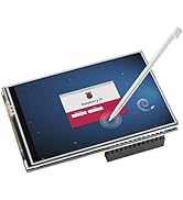 JUN-ELECTRON for Raspberry Pi 5 Touch Screen, 3.5 inch Touchscreen with Fan, 320x480 Monitor TFT ...