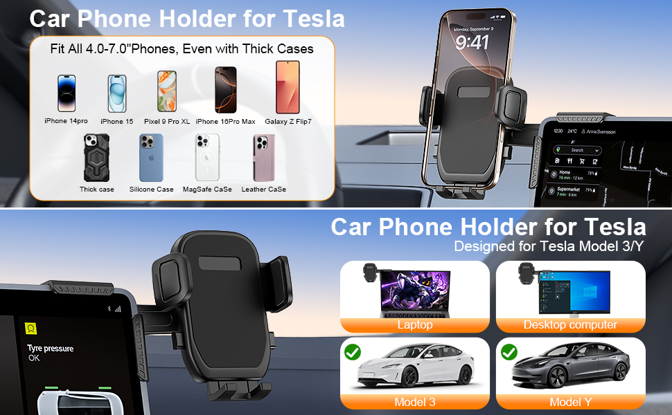 tesla phone holder