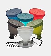 Hydra Cup [6 Pack] ProStand Funnel Set w/Stand for Filling Water Bottles, Shaker Bottles w/Protei...