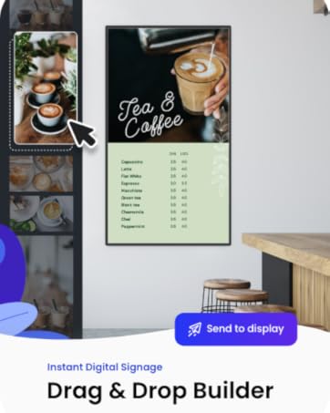 Mandoe Media Drag and Drop Builder - Menu Board for Restaurant
