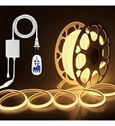 ALITOVE AC 110V COB Led Strip Light Kit Waterproof IP67 Dimmable 3000K Warm White LED Light Strip...