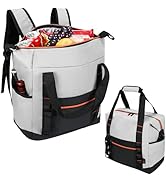 Tirrinia Cooler Backpack Bag Insulated, 36 Cans Soft Leakproof Camping Cooler for Hiking, Traveli...