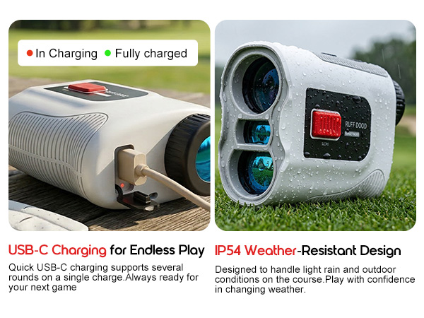 USB-C rechargeable golf rangefinder