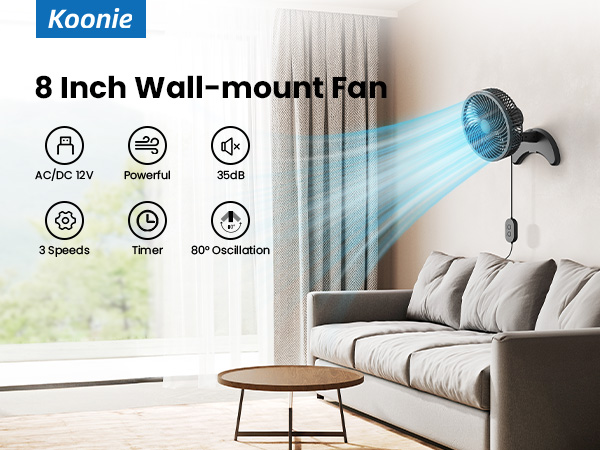 8 Inch Wall-mount Fan