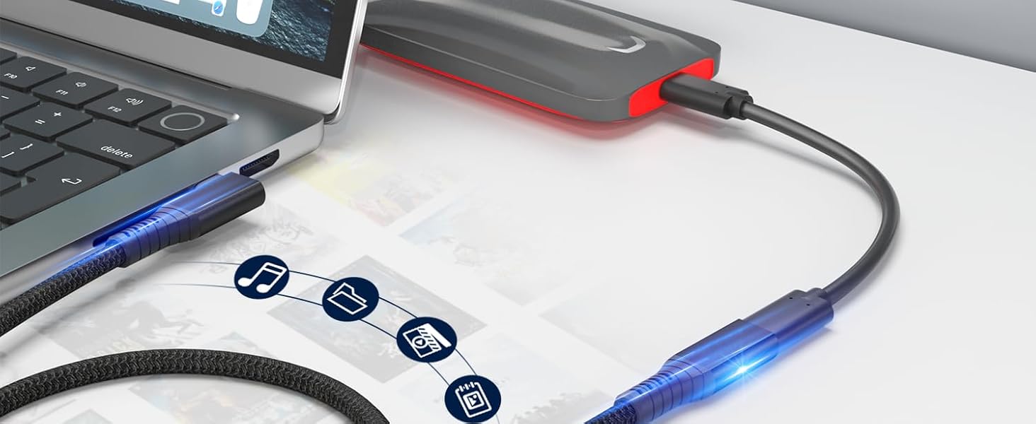 90 degrees L design up to 40Gbps 240W PD Fast Charging Extremely Durabilit Wide Compatibility