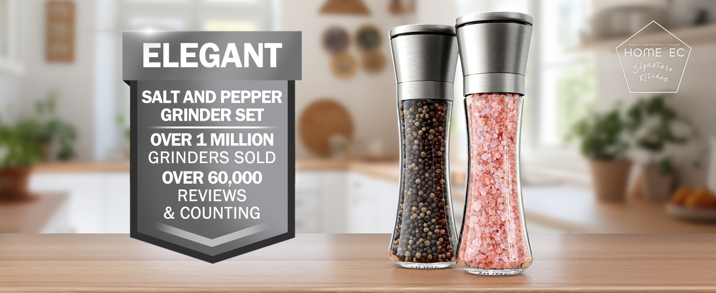 Salt and pepper grinder set