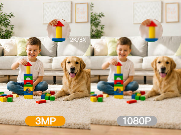 3MP QHD Home Security Camera