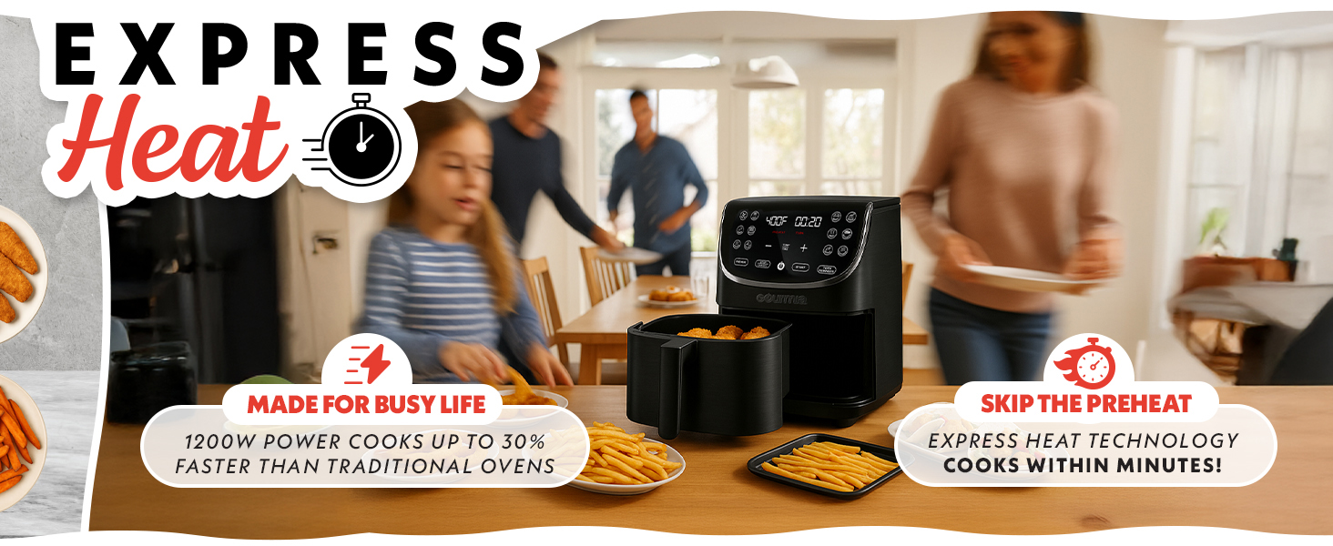 Gourmia 7-quart air fryer Express Heat technology 
