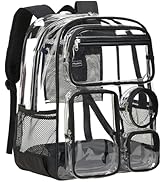 Vorspack Clear Backpack Heavy Duty - Large Clear Backpacks for School Transparent See Through Boo...