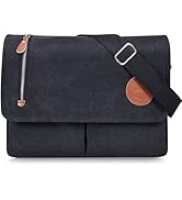 CAAORDKSO Vintage Canvas Satchel Messenger Bag for Men Women Small Crossbody Bag Travel Shoulder ...